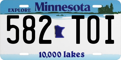MN license plate 582TOI
