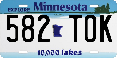 MN license plate 582TOK
