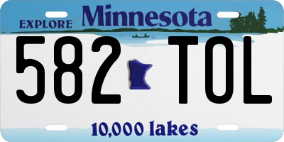 MN license plate 582TOL