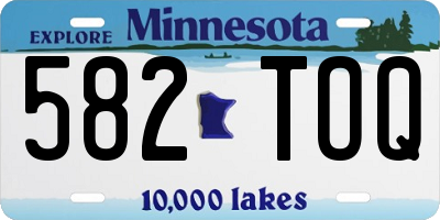 MN license plate 582TOQ