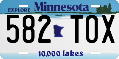 MN license plate 582TOX