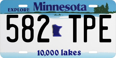 MN license plate 582TPE