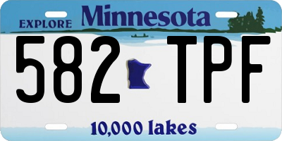MN license plate 582TPF