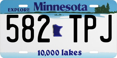 MN license plate 582TPJ