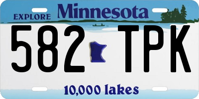 MN license plate 582TPK