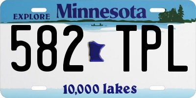MN license plate 582TPL