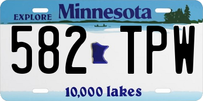 MN license plate 582TPW