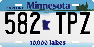 MN license plate 582TPZ