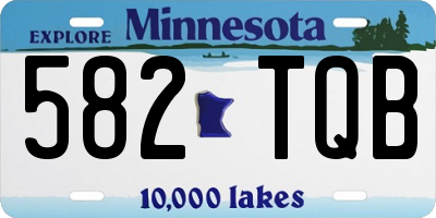 MN license plate 582TQB