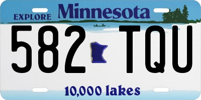 MN license plate 582TQU