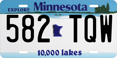 MN license plate 582TQW