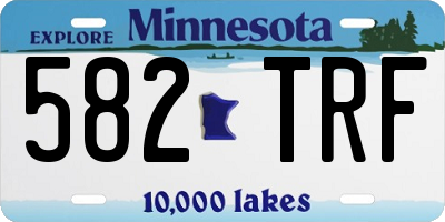 MN license plate 582TRF