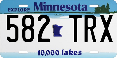 MN license plate 582TRX