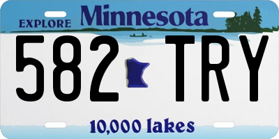 MN license plate 582TRY