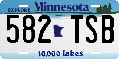 MN license plate 582TSB