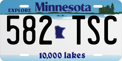 MN license plate 582TSC