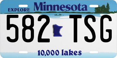 MN license plate 582TSG