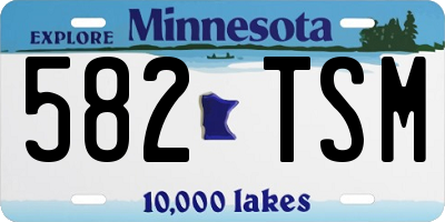 MN license plate 582TSM