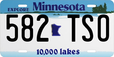 MN license plate 582TSO