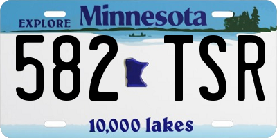 MN license plate 582TSR