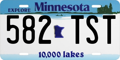 MN license plate 582TST