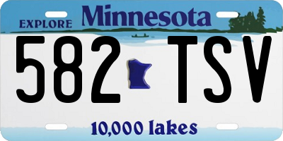 MN license plate 582TSV