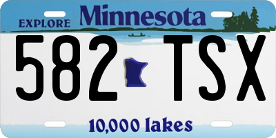 MN license plate 582TSX