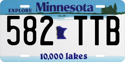 MN license plate 582TTB