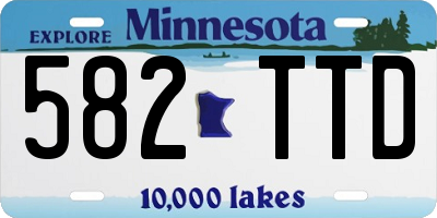 MN license plate 582TTD
