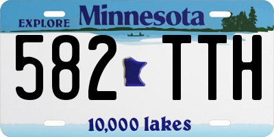 MN license plate 582TTH