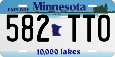 MN license plate 582TTO