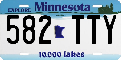 MN license plate 582TTY
