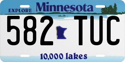MN license plate 582TUC