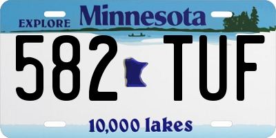 MN license plate 582TUF
