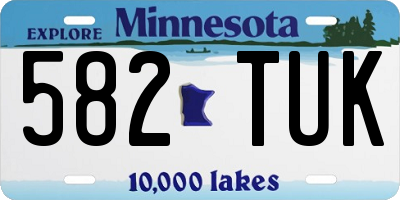 MN license plate 582TUK