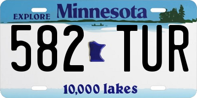 MN license plate 582TUR