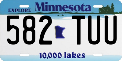 MN license plate 582TUU