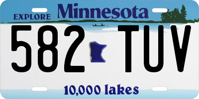 MN license plate 582TUV