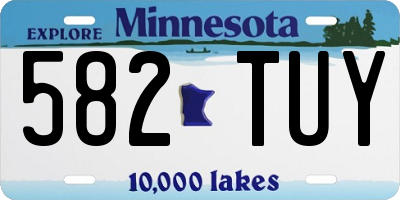 MN license plate 582TUY