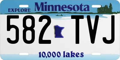 MN license plate 582TVJ