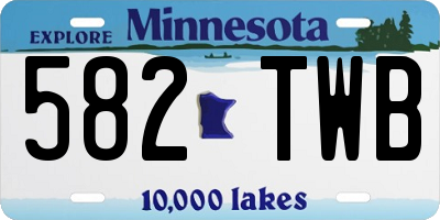 MN license plate 582TWB