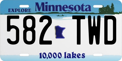 MN license plate 582TWD