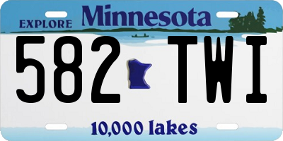 MN license plate 582TWI