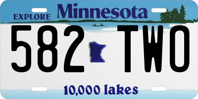 MN license plate 582TWO