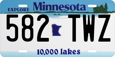 MN license plate 582TWZ