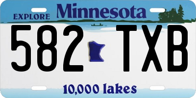 MN license plate 582TXB