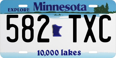 MN license plate 582TXC