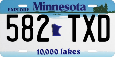 MN license plate 582TXD