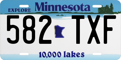 MN license plate 582TXF