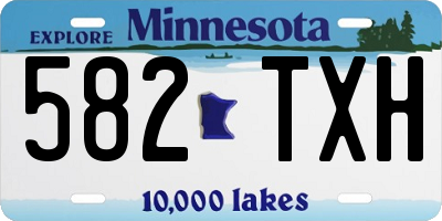 MN license plate 582TXH